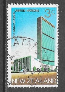 New Zealand 462: 3c UN Building in New York, used, F