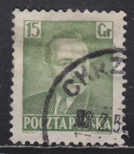 Poland 492 President Boleslaw Bierut 15Gr 1950