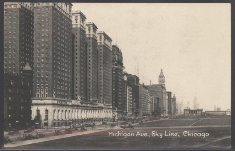 USA 1929 Graf Zeppelin Si28A Germany Cover Chicago Michigan Ave RPPC 103359