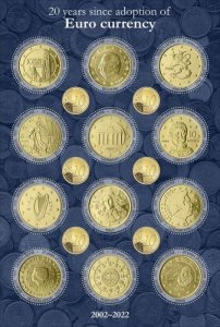 Sierra Leone - 2022 Euro Currency Anniversary - 12 Stamp Sheet - SRL220171a