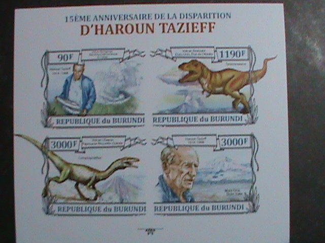 ​BURUNDI STAMP-2012-SC#1345 15TH ANNIVERSARY OF HAROUN TAZIEFF IMPERF-MNH S/S