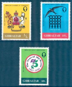 Gibraltar 1982 Scouting Birds Coats of Arms Mi.453/5 MNH