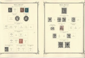 Great Britain Stamp Collection 1840-1969 on 50 Scott Specialty Pages, JFZ