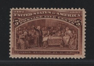 234 VF+ OG mint never hinged nice color cv $ 150 ! see pic !