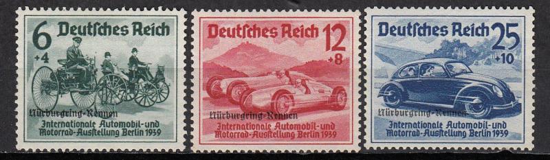 Germany - 1939 overprinted Auto Races Sc# B141/B143 - MH - (241)