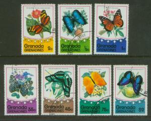 Grenada Grenadines Butterflies 75-81 CTO VF NH