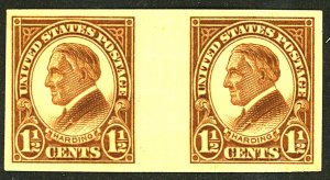 U.S. #631 MINT GUTTER PAIR OG NH