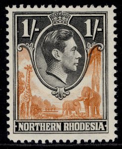 NORTHERN RHODESIA GVI SG40, 1s yellow-brown & black, NH MINT.