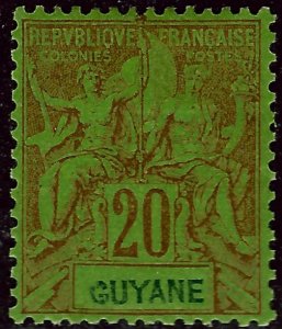 French Guiana Sc #41 Mint F-VF SCV$30...French Colonies are Hot!