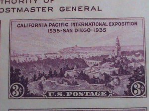 ​UNITED STATES-1936 SC# 778 3RD INTERNATIONAL STAMPS SHOW-VERY OLD IMPERF: S/S