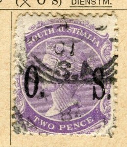 SOUTH AUSTRALIA; 1900s early QV Official issue used 2d value