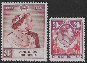 NORTHERN RHODESIA Complete mint assembly of sets for GVI - 40434