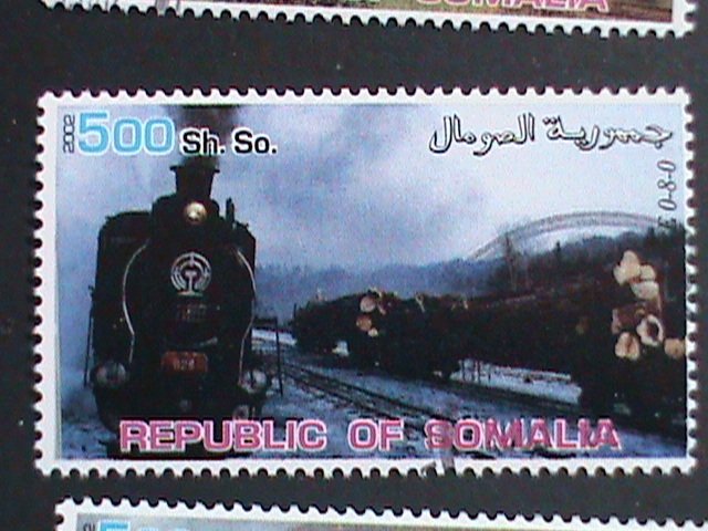 ​SOMALIA STAMP:2002 WORLD CLASSIC TRAINS CTO -MNH LARGE SET. #3 CONDITION FINE