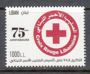 LEBANON- LIBAN MNH SC# 820 LEBANESE RED CROSS 75th. ANNIVERSARY