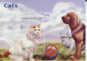 Antigua, Cats, Fauna and Flora & Animals,  S/S 1,  (Anti2803*