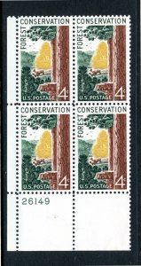 SCOTT  1122  FOREST CONSERVATION  4¢  PLATE BLOCK  MNH  SHERWOOD STAMP