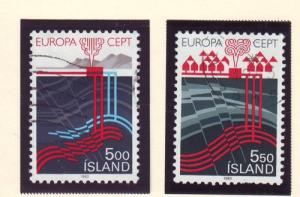 Iceland Sc 573-4 1983 Europa stamp set used