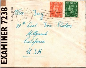 Scotland 1943 - Censor Cover - Flag Cancel - Dumbarton - J1755