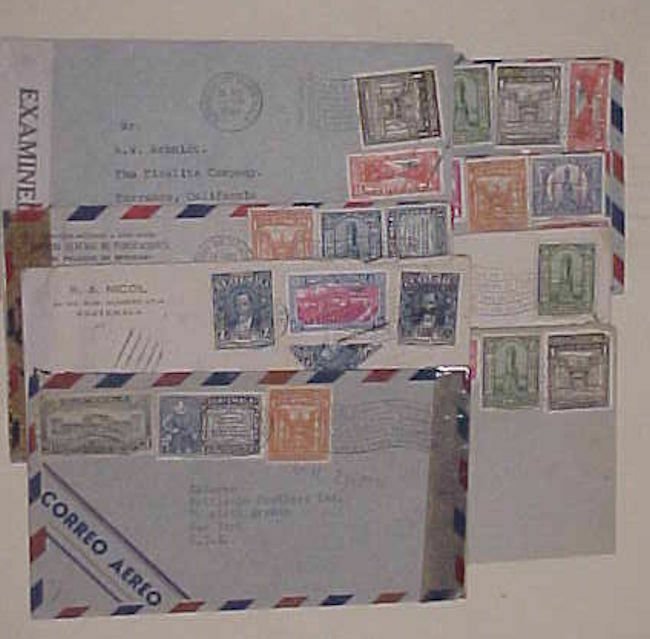 GUATEMALA   7 CENSORED SMALL COVERS TO USA