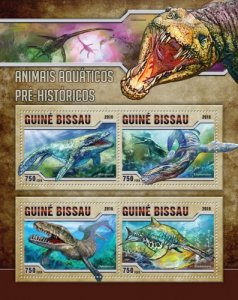 GUINE BISSAU 2016 SHEET PREHISTORIC WATER ANIMALS DINOSAURS gb16516a