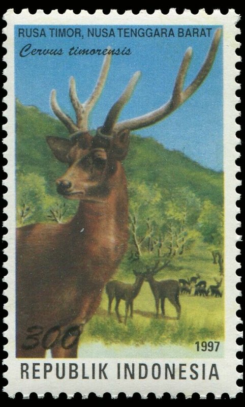 Indonesia 1997 Sc 1737d Deer Javan rusa