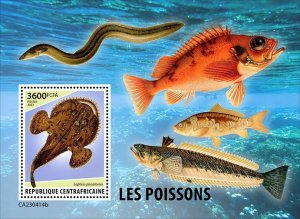 C A R - 2023 - Fishes - Perf Souv Sheet  - Mint Never Hinged