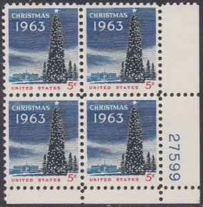 1240 Christmas Plate Block MNH