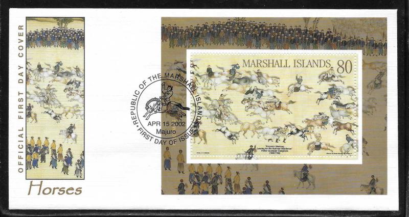 Marshall Islands 799-800 Horses unaddressed FDC