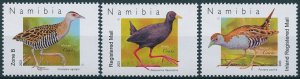 Namibia Stamps 2023 MNH Crakes Birds Black African Crake 3v Set