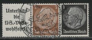 Germany Scott # 416, 415, label A8.3, used, se-tenant, Mi# W76