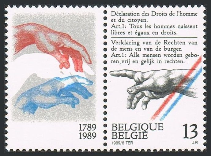 Belgium 1316, MNH. Mi 2379. Declaration of Rights of Man and the Citizen, 1989.