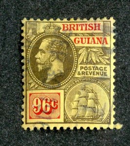 1916 British Guiana Sc # 189 used cv. $65 ( 9385 BCXX )