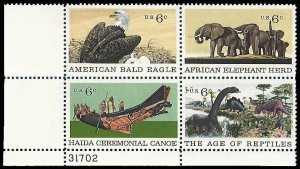 PCBstamps   US #1387/1390 PB 24c(4x6c)Natural History, (11111), MNH, (PB-3e)