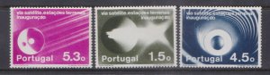 PORTUGAL - 1974 SATELLITE COMMUNICATIONS STATION NETWORK - 3V MINT NH