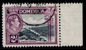 DOMINICA GVI SG106a, 2s slate & purple, FINE USED. Cat £18.