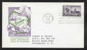 Just Fun Cover #936 FDC McCawley Cachet MAY/29/1948 (my4359)