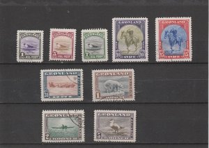 Greenland  Scott#  10-18  Used  (1945 Various Designs)