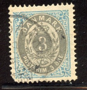 Denmark # 25, Used. CV $ 15.00