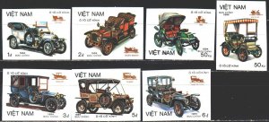 Vietnam. 1984. 1494V-1500V. Vintage cars. MNH.