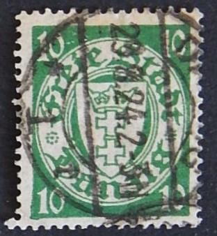 1939, Danzig Postage Stamps, Deutsches Reich, 10Pfg. (7-(4G-6IR))