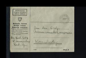 Switserland Army postal service - Feldpost  - Stabskp. Geb. Füs. Bat. 307 [F...