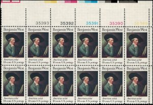 US Scott# 1553  1975 10c multi  Portrait of B. West; TAGGED