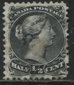 Canada 1868 1/2 cent Large Queen used