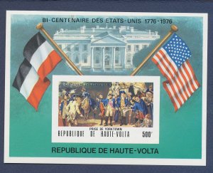 BURKINA FASO - Scott 367A - imperf MNH S/S - Flags, US Bicentennial, Yorktown