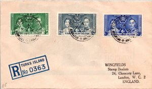 Turks & Caicos Island 1937 - Registered Mail - F72120