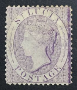 MOMEN: ST LUCIA SG #17 1876 MINT OG H £120 LOT #61587