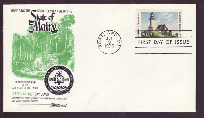 US 1391 Maine 1970 Fleetwood U/A FDC M651