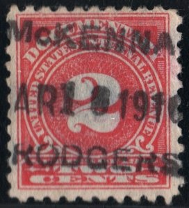 R208 2¢ Documentary Stamp (1914) Used/Date Stamp