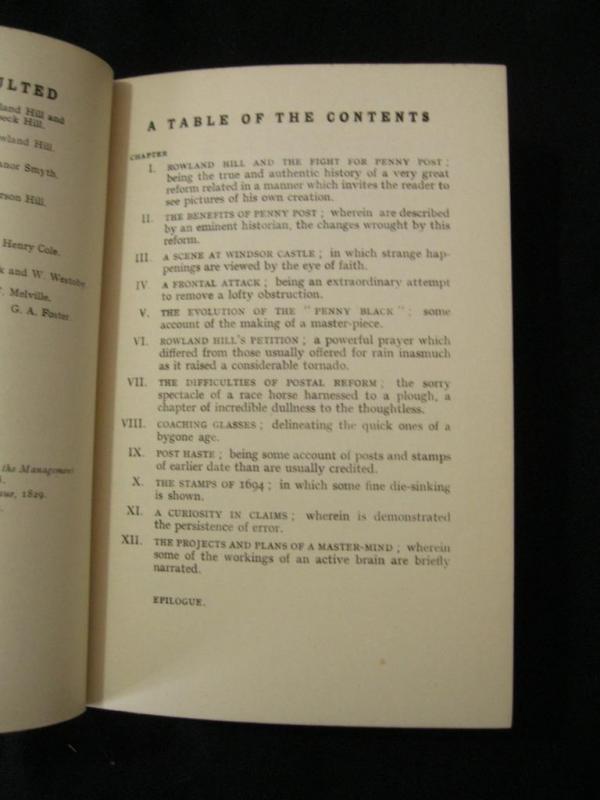 ROWLAND HILL AND THE FIGHT FOR THE PENNY POST by COL H W HILL