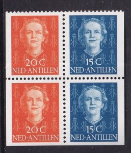 Netherlands Antilles #219a MNH 1979 Juliana 20+15+20+15c  from Booklet